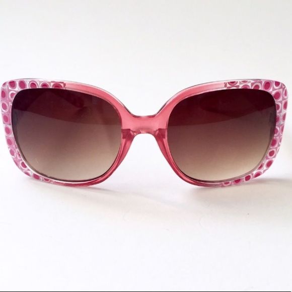 Mod Tile Print Pink Acrylic Fashion Sunnies, NWT - Picture 2 of 4